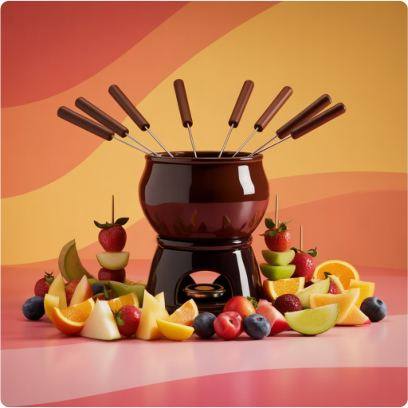 Fondue de chocolate 70% com frutas